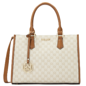 Handtasche mit zwei mit Monogrammen verzierten Griffen